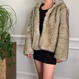 Faux fur jacket